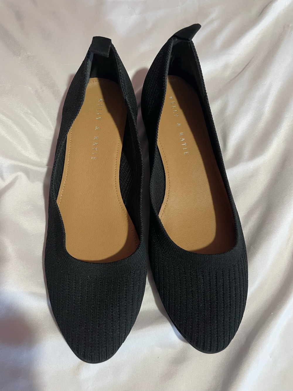 Kelly & Katie Black 9.5 M Knit Slip-On Flats